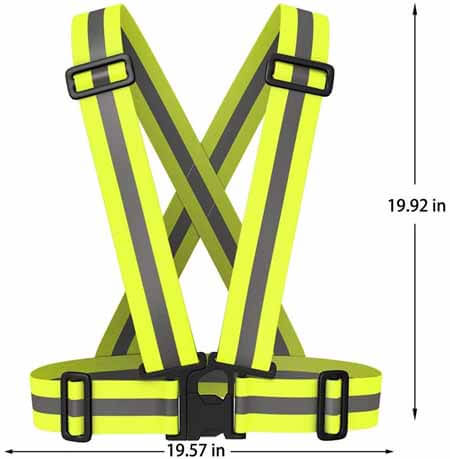 Reflective Night Running Vest with Adjustable Strap