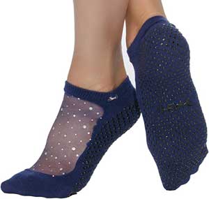 Shashi Star Womens Sparkle Mesh Grip Socks